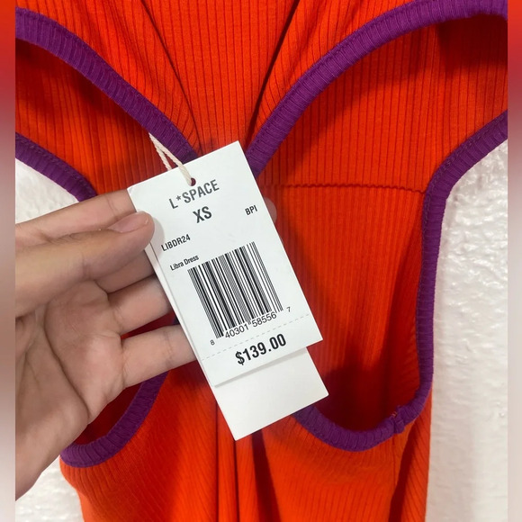 L*SPACE Libra Dress in Berry-Pimento NWT Women’s XS Party Coastal Beachy - Picture 5 of 16